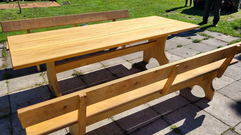 Stół drewniany + ławki