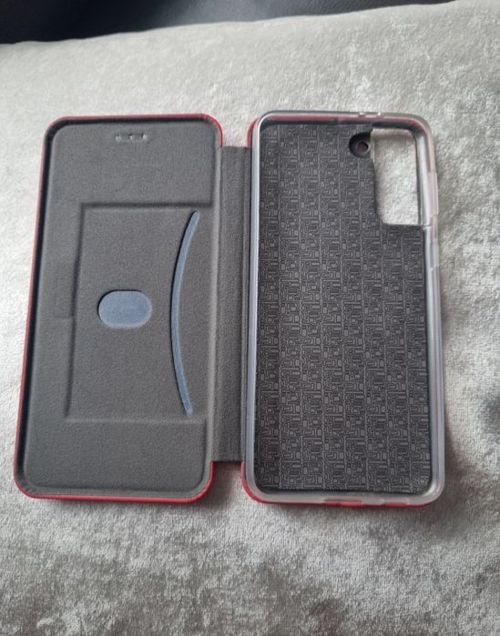 Futerał magnetyczny etui na telefon S21 czerwony