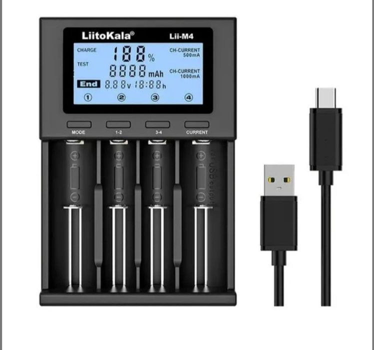 LiitoKala Lii-M4  18650 26650 21700 Зарядное Литиевая батарей
