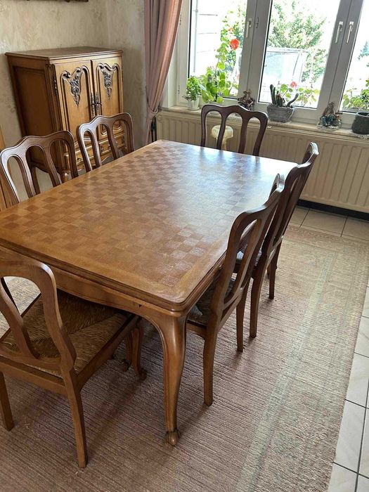 Piękny stół i 6 krzeseł LUDWIK XV!!! TANIO, komplet!!!128