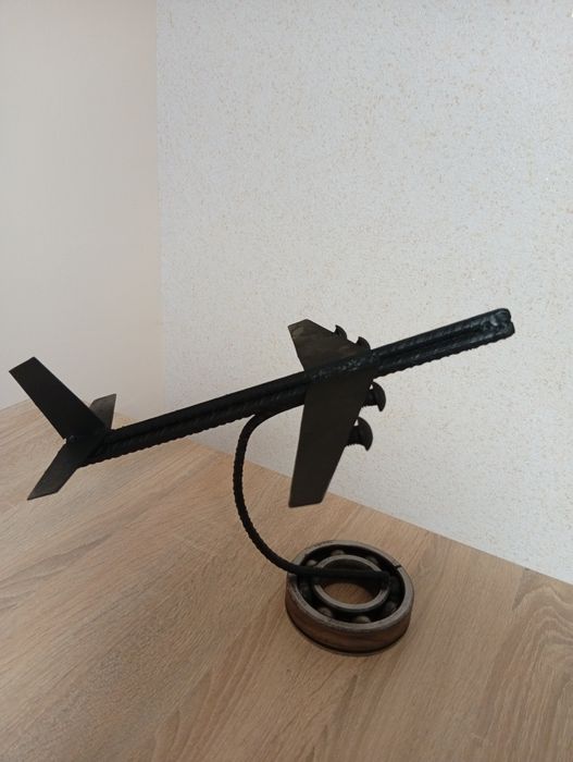 Samolot figurka z metalu własnoręcznie wykonana