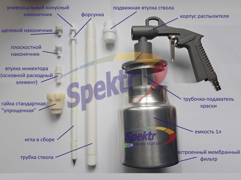 Трибостатический пистолет распылитель для порошковой покраски