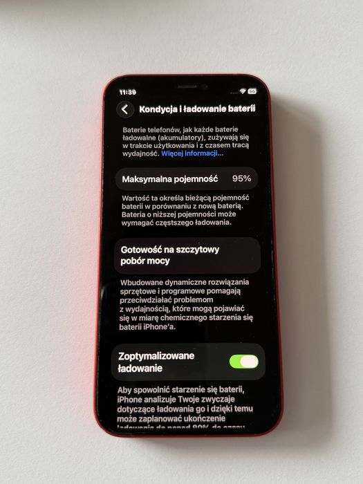 iPhone 12 mini 95% kondycja baterii