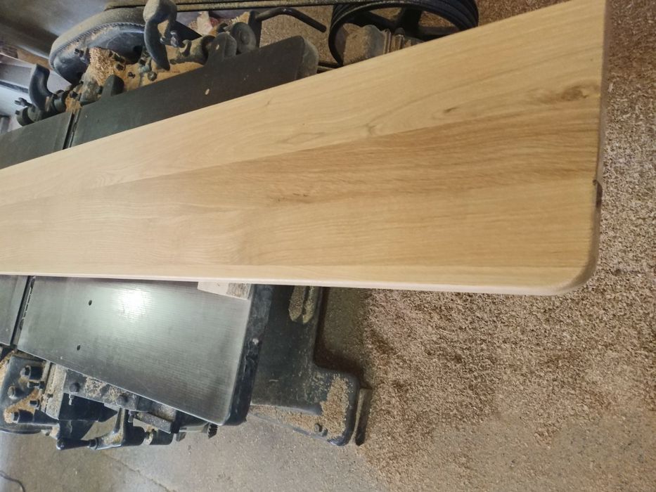 Parapety drewniane, stopnie, blaty