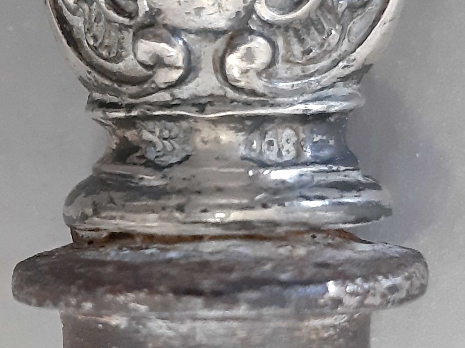 Stary śliczny widelec srebro 800 warmet