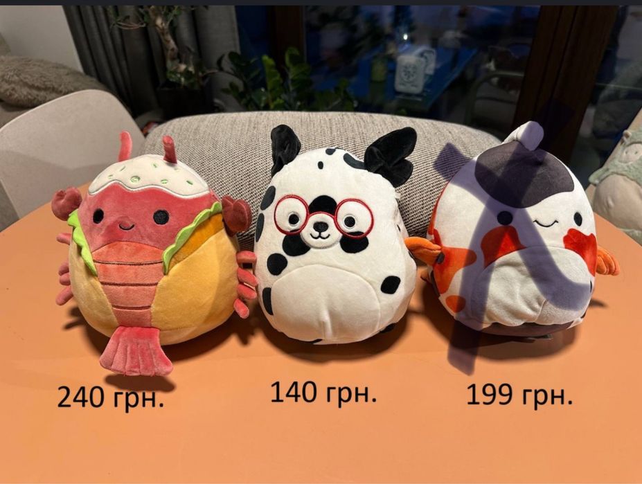 М'які іграшки Squishmallows