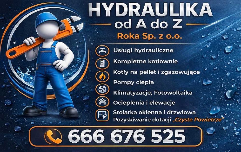 Hydraulik Elektryk. Wod-kan podłogówki kotłownie pompy ciepła. Słupsk