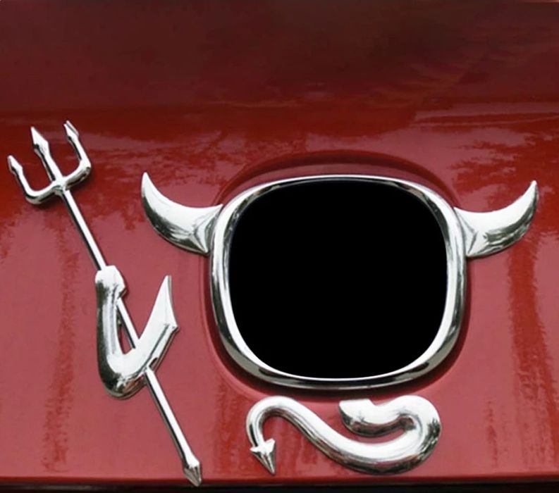 ROGI  - chrom - LOGO  3D - naklejka na auto ścianę