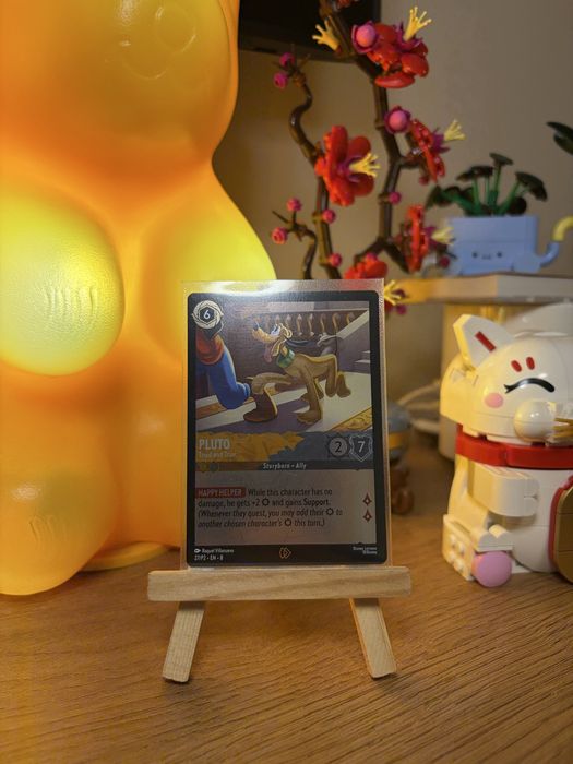 Holo Promo karta Lorcana- Pluto- Tried and True, Promos year 2 Disney Ravensburger
