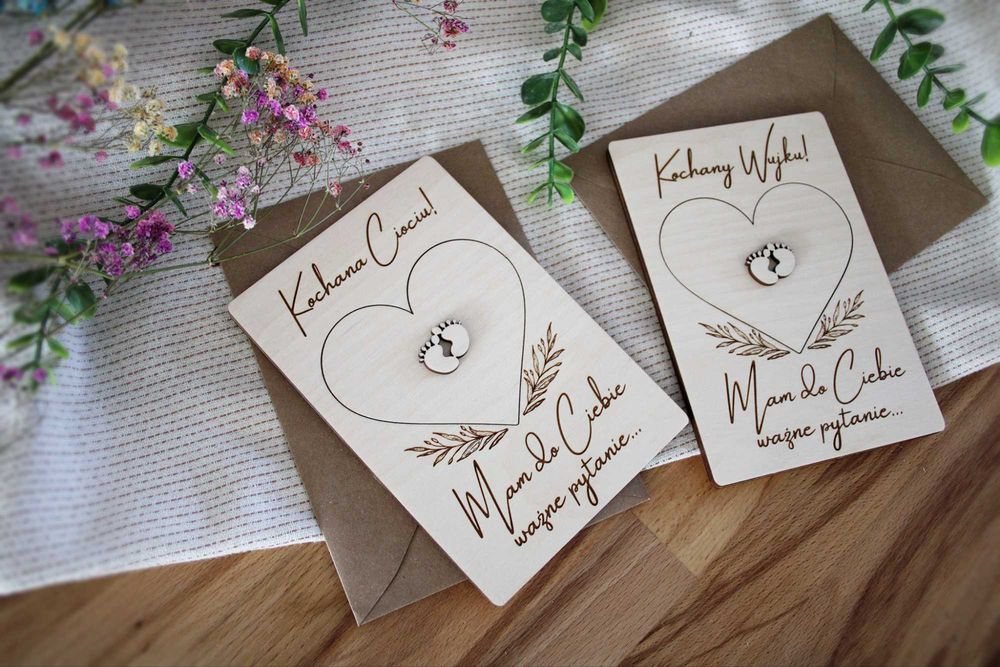 Prośba do rodziców chrzestnych 2 szt. Pytanie o bycie chrzestnym