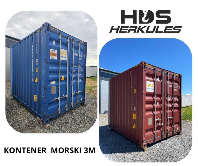 Kontener morski, magazyn, stróżówka, 10DC/3m + transport hds w cenie