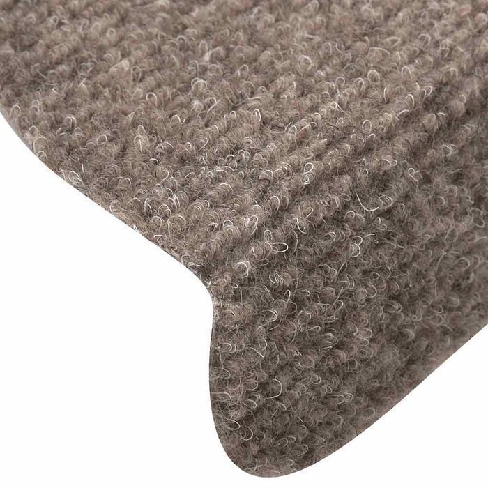 vidaXL Maty na schody samoprzylepne 30 szt. Kremowe 56x17x3 cm