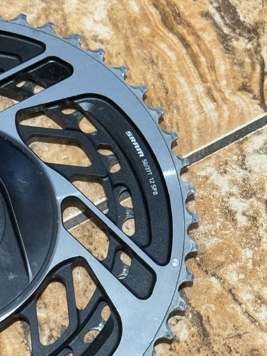 SRAM RED AXS Powermeter 2x Chainring Kit | Direct Mount | E1 - black / silver,50/37T