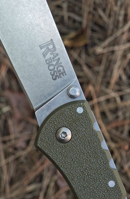 Cold Steel Range Boss OD Green (20KR7) складний тонкий ергономічний ніж на щодень, якісні матеріали, відміна якість і збірка , замок Tri-Ad lock