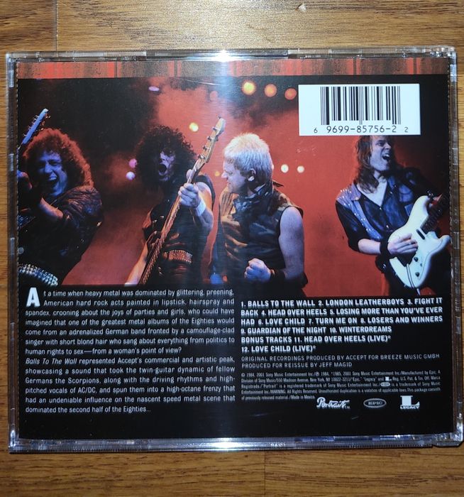Accept CD Balls to the wall (nowa płyta)