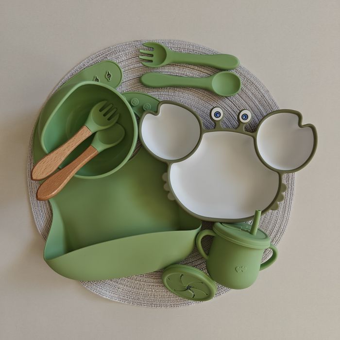 Дитячий силіконовий посуд 9 в 1