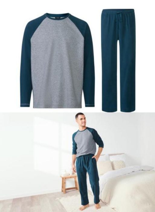 Мужская флисовая пижама домашний костюм LIVERGY® размер М , L