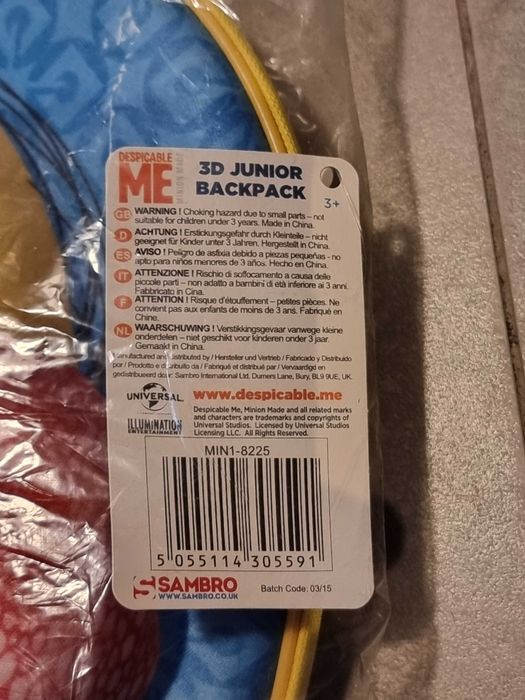 NOWY! Plecak szkolny Tornister Minionki 3D z długopisem.