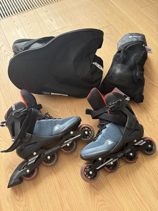 Rolki rollerblade sirio 80 roz. 45 + zestaw ochraniaczy z pokrowcem