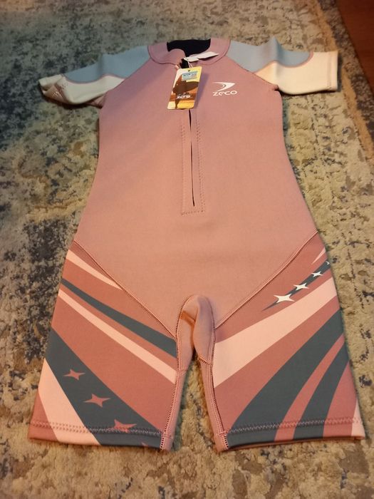 ZCCO Dziecięcy Neoprenowy Termiczny Strój Kąpielowy różowy rozmiar L /