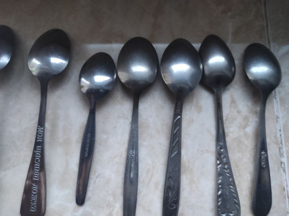 Чайні ложки в асортименті, чайные ложки, ложка кофейная, дерев'яні