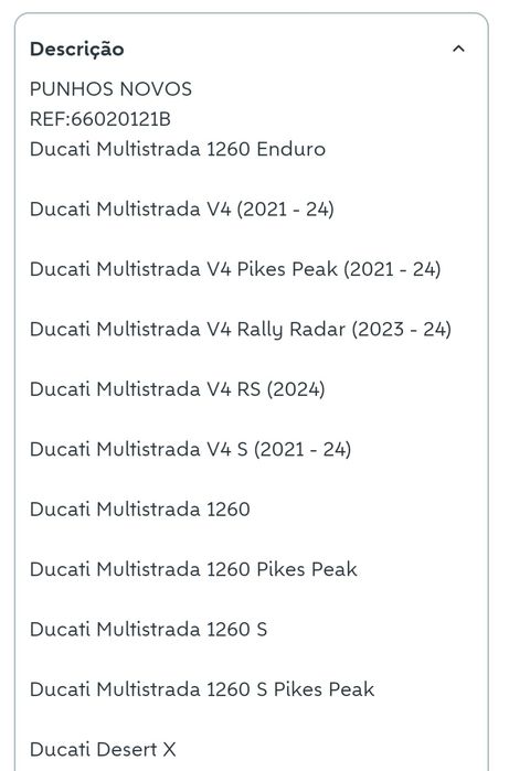 Punhos Ducati Multistrada V4