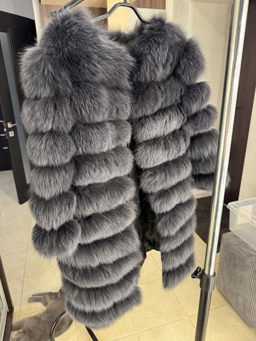 Меховая шуба песец шубка писец песцовая жилетка трансформер соболь