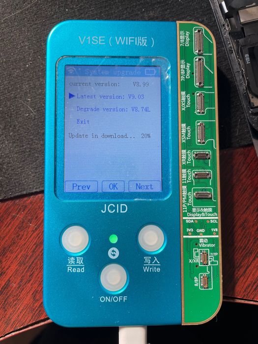 Программатор JCID VS1E (WIFI) с плашками батареи, дисплей и фейс