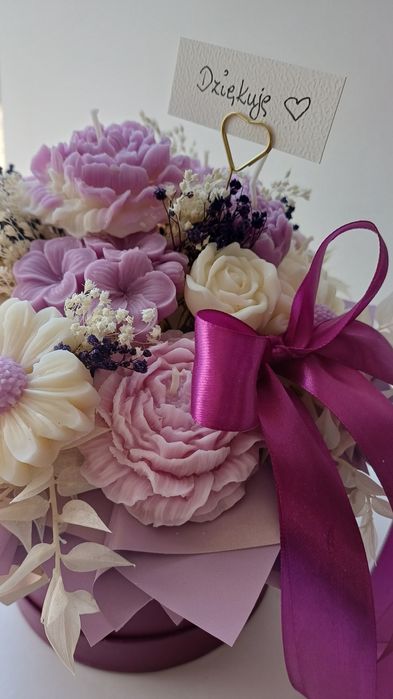 Flower box candle box rozmiar L elegancki prezent