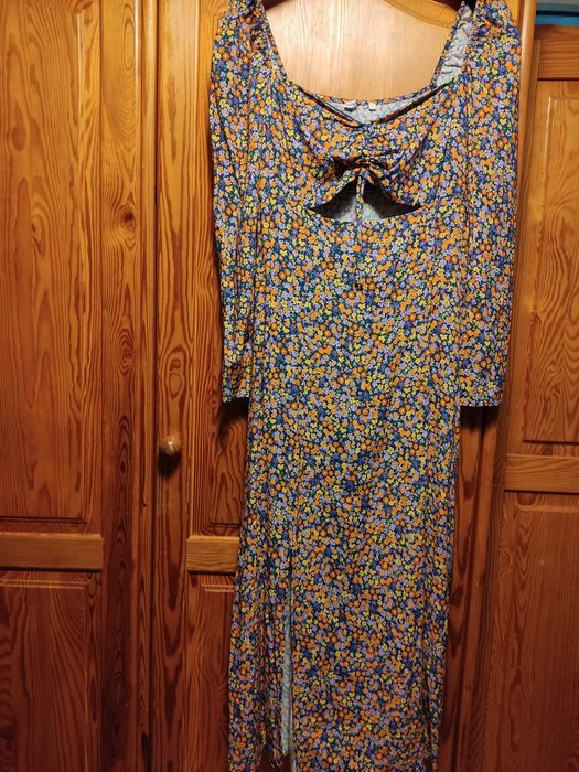 Sukienka długa letnia z rozporkiem  38 M