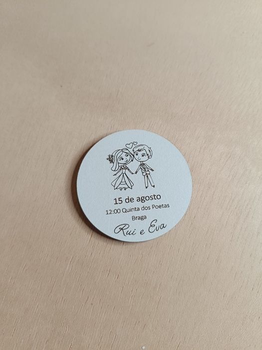 Lembrança íman casamento em MDF