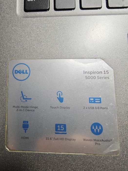 Сенсорний ноутбук Dell inspirion 15 i5 16 DDR4 1024 ssd гарному стані.