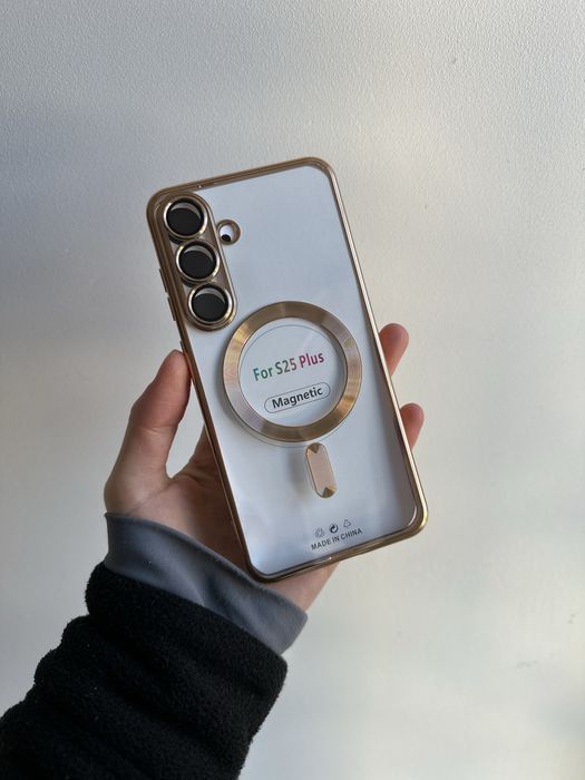 Etui złote MagSafe do SAMSUNG S25 PLUS