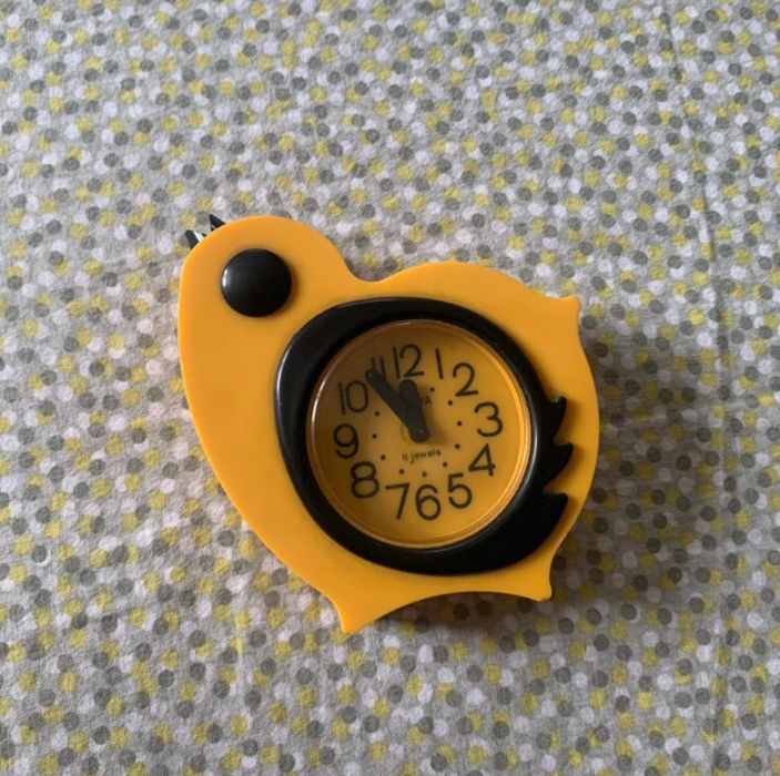 Rzadki Vintage zegarek Slava kurczak kura budzik art deco