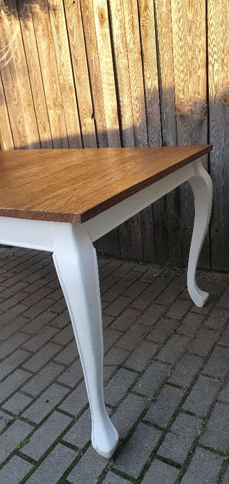 Stół na giętych nogach lite drewno