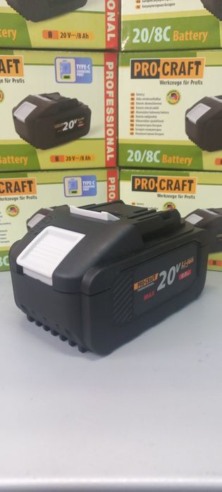 Високострумова акумуляторна батарея 20 В, 8 А/г Procraft 20/8C Type-C