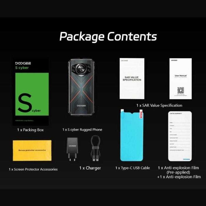 Doogee S Cyber 8GB/256GB 10800mAh IP69K 1.6GHz