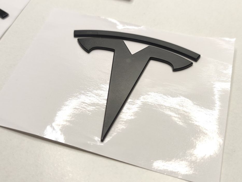 Emblema Mala Traseira Tesla Model 3 Model S Model X Símbolo Logo Frente Capot Capota Preto Matte Brilhante Cromado Novo