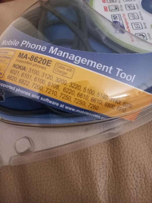 Software e cabo para passar dados de Nokia para Pc