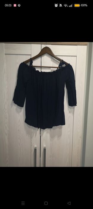 Orsay granatowa bluzka hiszpanka XS nowa