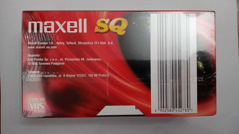 Cassetes virgens - MAXELL SQ VHS de 240 Minutos