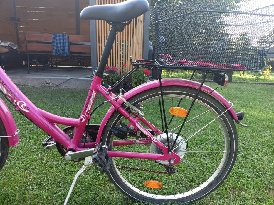 Rower miejski różowy