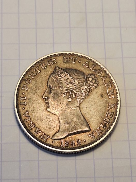 500 reis prata D Maria II 1842