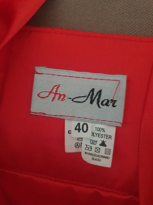 Długa sukienka wieczorowa 40 M/L czerwona suknia