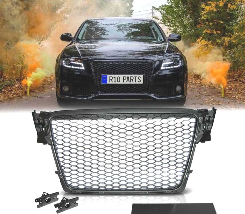 GRELHA AUDI A4 B8 07-11 LOOK RS PRETO FOSCO PDC