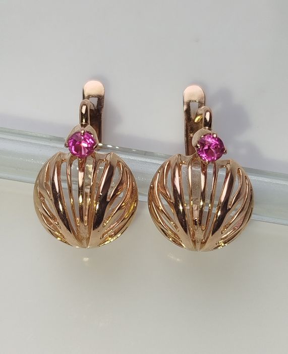 Золотые серьги СССР Золоті радянські сережки