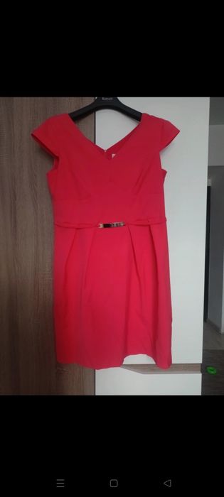 Koralowa sukienka r50