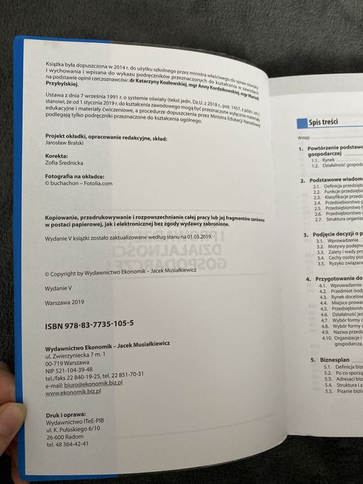 Podejmowanie i prowadzenie działalności gospodarczej podręcznik