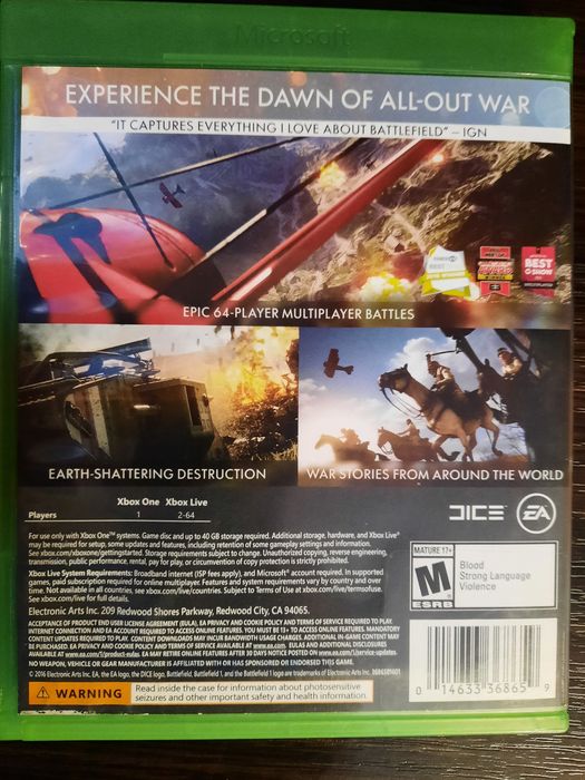 Battlefield 1 на x box one