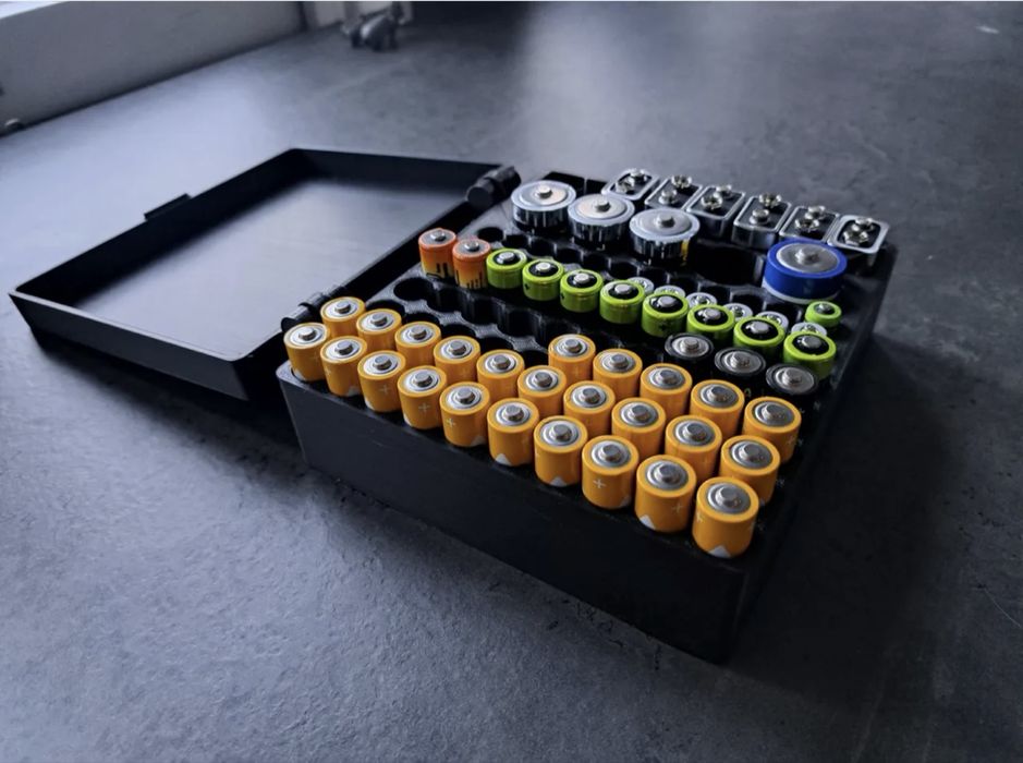 Caixa para organizar pilhas